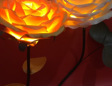Lamp , Handmade lamp, Red Rose