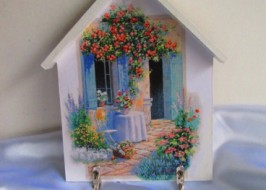 Ключница-домик в стиле прованс,подарок на новоселье