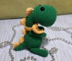 Динозаврик тимошка - вязаная игрушка ручной работы, амигуруми