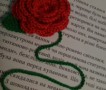 Закладка для книги роза зв′язана крючком