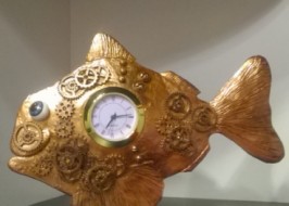 Часы - рыбка в стиле стимпанк