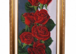 Картина вышитая бисером «Розы»