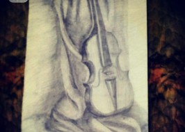 Рисунок «Скрипка» карандаш