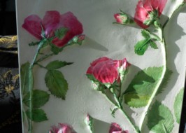 Картина из гипса Розовые розы