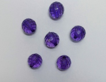 Бусины акриловые фиолетовые