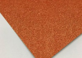 Фоамиран глиттерный клеевой А4, терракотового цвета, 2 мм