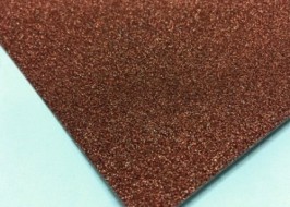 Фоамиран глиттерный клеевой А4, коричневого цвета, 2 мм